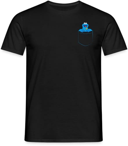 Sesamstraat Koekiemonster In Een Zak T-Shirt Heren