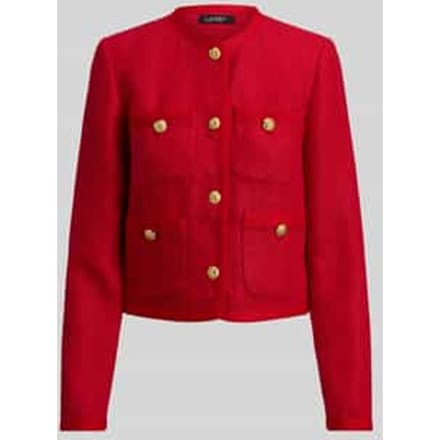 regular fit korte blazer met knoopdetails