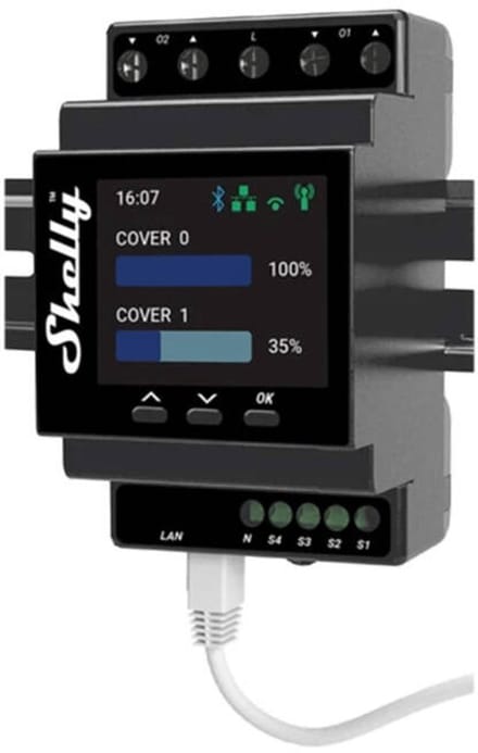 Shelly Shelly Pro Dual Cover PM Controller Bluetooth, WiFi