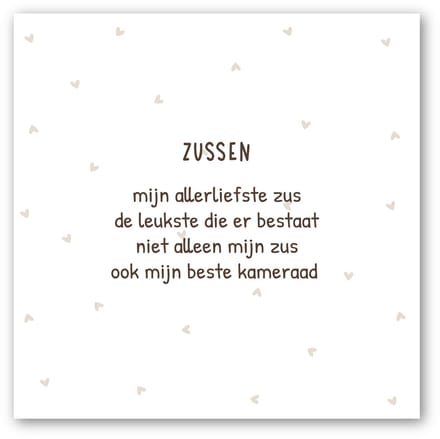 Forex tegeltje | In geschenkverpakking | Zussen | winkeltjevananne.nl