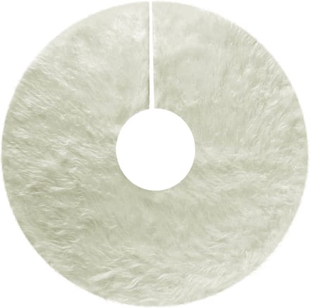 Krist+ kerstboomrok/kerstboom kleed - creme wit - D120 cm - fluffy