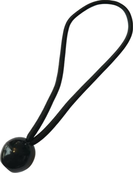 Spanelastiek met bal - 24 st - 25cm - zwart - tent - boot - schaduwdoek
