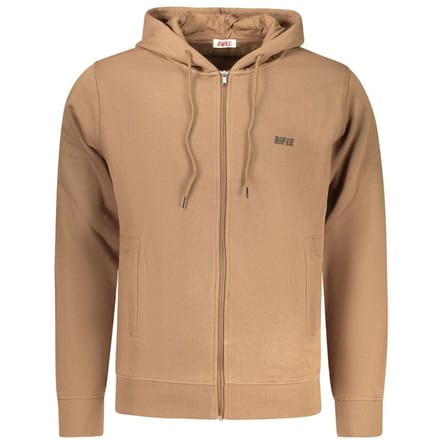 Rifle Marrone Katoenen Hoodie voor Mannen
