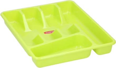 Narimano® Bestekbak - 4.5 x 27 x 34 cm. - 5 Vakken - Groen