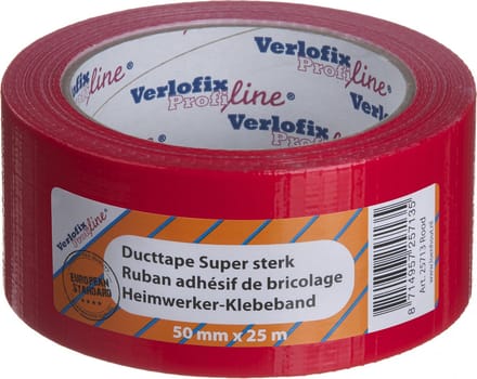 Verlofix Duct Tape Rood – Extra Sterk – 50mm x 25m – Waterbestendig