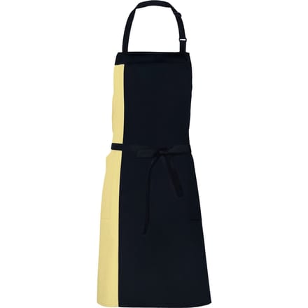 Link Kitchen Wear Unisex Duo Schort voor volwassenen (Zwart/Lemon)
