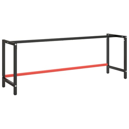 vidaXL - Werkbankframe - 220x57x79 - cm - metaal - matzwart - en - matrood