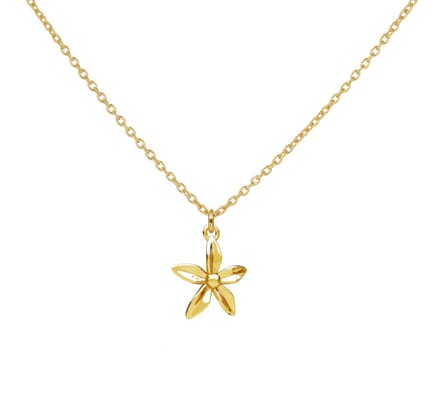 ARLIZI 2389 Ketting bloem hanger - verguld - 44 cm