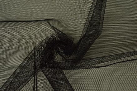 Tule stof - Zwart - 15 meter