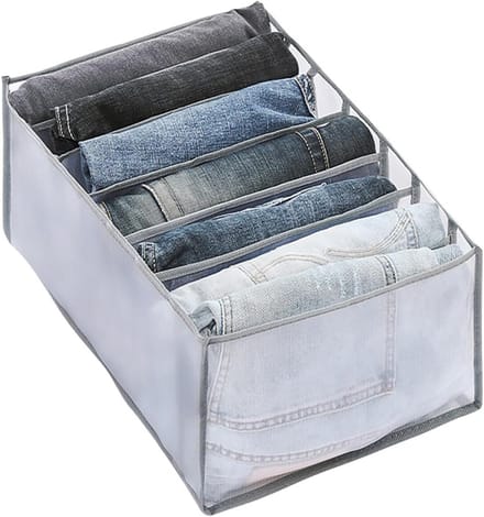 Vouwbare Mesh Kleding Organizer voor Efficiënte Opberging en Ruimtebesparing in de Kast