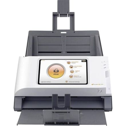 Plustek eScan A280 Essential Documentscanner duplex A4 600 x 600 dpi 20 pag./min., 40 Beelden/min USB, LAN (10/100 MBit/s), WiFi