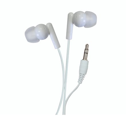 SoundLAB stereo in-ear earphones / wit - 1,2 meter