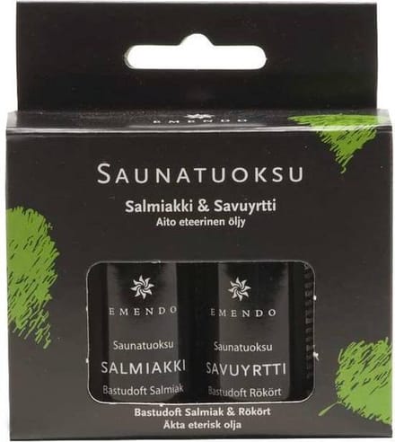 Emendo Sauna luchtje - Salmiak - Smokey Herb - 2 x10ml