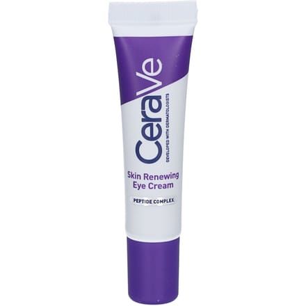 CeraVe Skin Renewing Eye Cream with Peptide Complex & Caffeine for Brighter, Smoother Eyes 15ml
