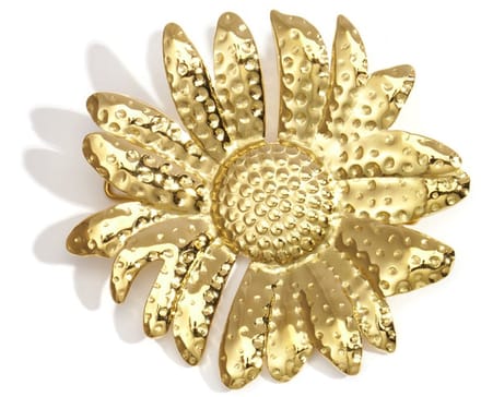 Broche haarspeld in bloemvorm met stippenmotief