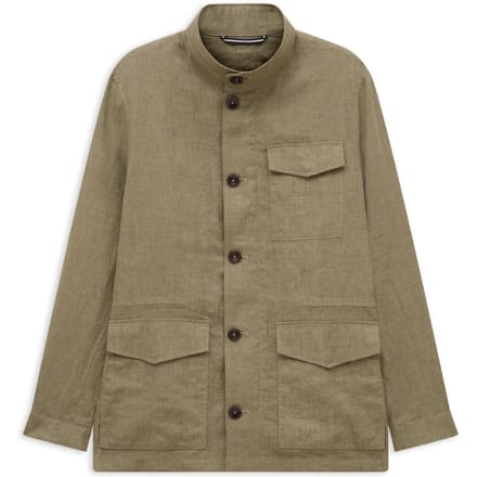Bugatti Herren Linnen jasje Pure linen met opstaande kraag