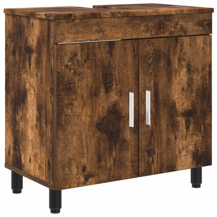 vidaXL - Badkamer - vaniteitsunit - Gerookt - eiken - 60 - x - 35 - x - 60 - cm