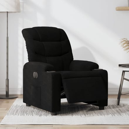 vidaXL - Fauteuil - verstelbaar - elektrisch - stof - zwart