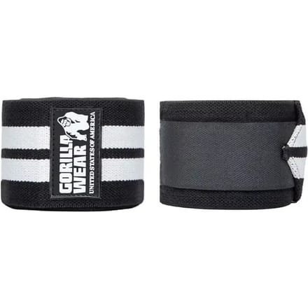 Gorilla Wear Knee Wraps - Zwart/Wit - 250CM