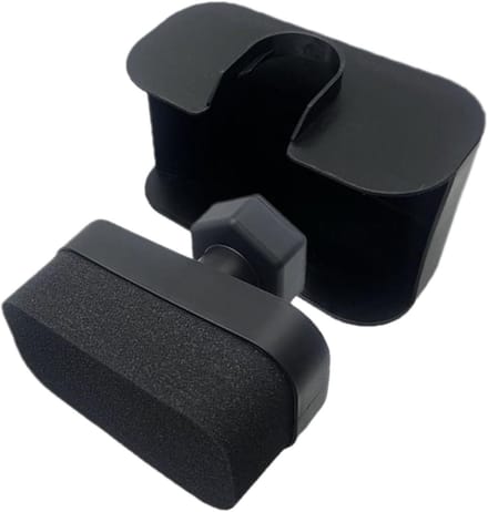 Banden Glans Applicator - Poets Spons - Auto Onderhoud - Antislip Handgreep - 16x13x8 cm - Zwart