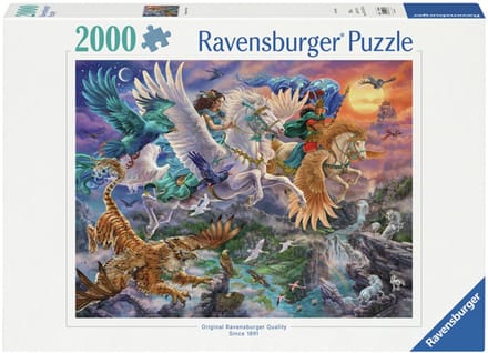 Ravensburger puzzel Door de lucht op een Pegasus - Legpuzzel - 2000 stukjes