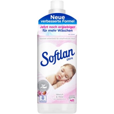 Softlan Ultra Zacht & Mild glansspoelmiddel 1000 ml