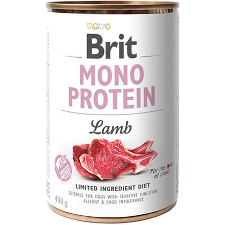 Brit Mono Protein Series - Hondenvoer - Lam - 400g - 24 Pakketten