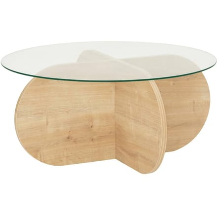 Bubble Salontafel | GEHARD GLAS | Saffier Eiken - Emob - Salontafel - Bruin - Spaanplaat