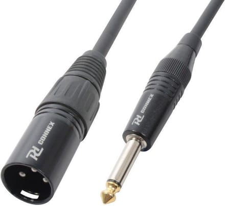 Kabel XLR Male - 6.3mm Mono jack 8m