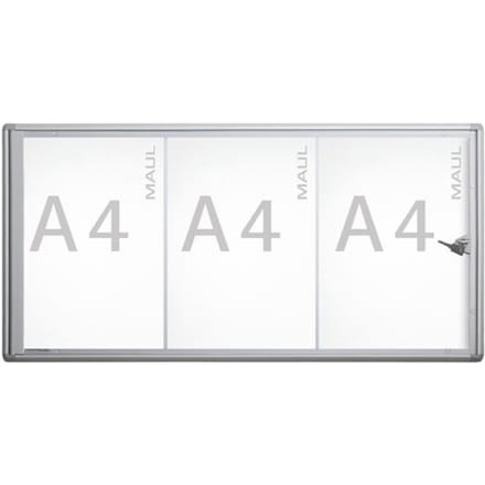 MAULextraslim Vitrine - zilver - 3 x A4 - 1 stuk - 3.1 x 71 x 35.1 cm - MAUL