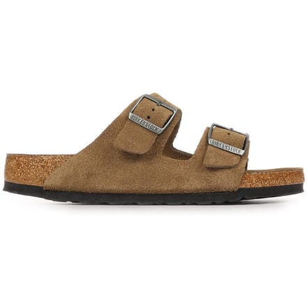 Zachte leren suède sandalen met flexibele zool Birkenstock Arizona