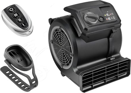 Ventilator - Vloerventilator - Grondventilator - Zwart - 33cm x 32cm x 27cm