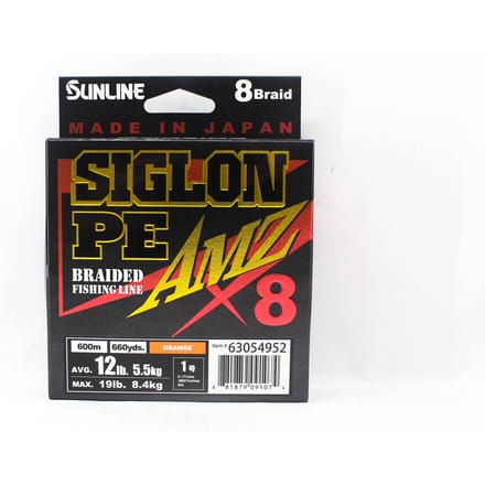 Sunline PE Line X8 Siglon AMZ 600m PE 1 12LB Orange (1074) orange