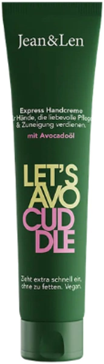 Jean & Len Handcrème Let's Avocuddle - 75 ml | Met Sheaboter & Avocadogeur - Hydraterende Handverzorging - Vegan