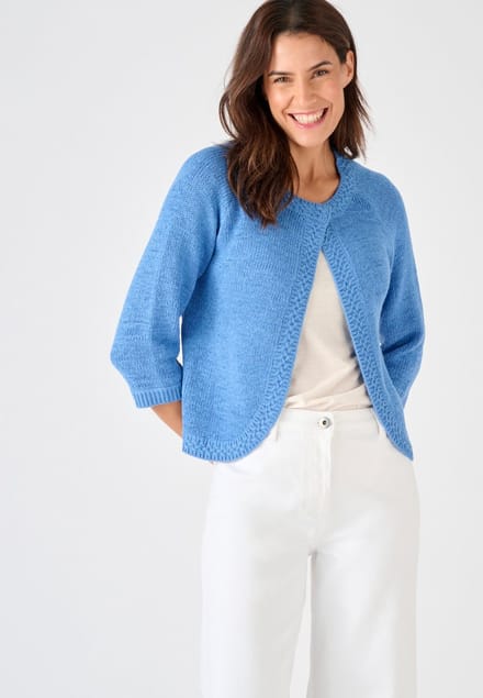 Damart - Bolerovest tricot lint - Dames - Blauw - M