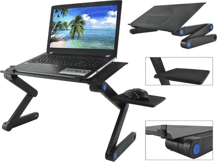 Laptoptafel Met Muismat - Laptop Verhoger Schoottafel - Bed/Schoot Bureau Notebook Standaard - Universeel