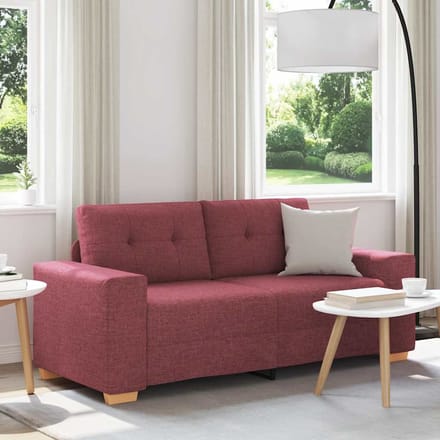 vidaXL - Loveseat - Bank - Wijnrood - 180x77x82 - cm - Stof