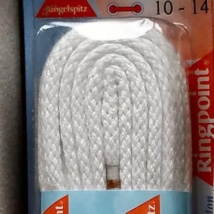 3 mm x 75cm Wit - Rond Cord 100% katoen schoenveter