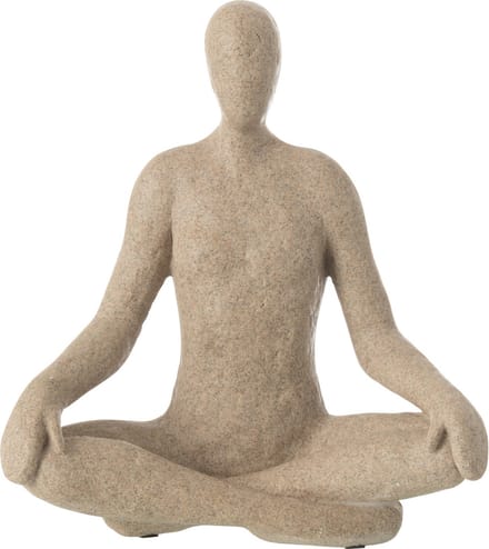 J-Line decoratie Beeld Yoga - polyresin - beige