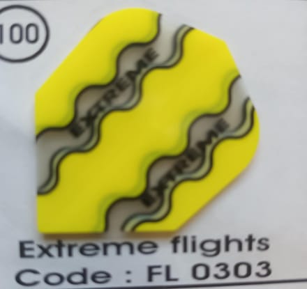 Dart Flights - 10 sets (30 stuks) - 100 micro - Extreme - Geel