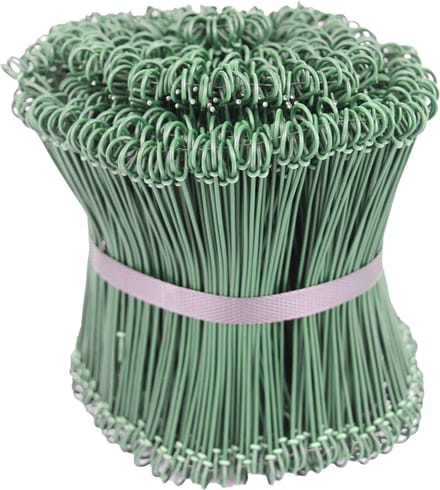 Geplastificeerde drilbinders - groen - 100mm - 1000 stuks