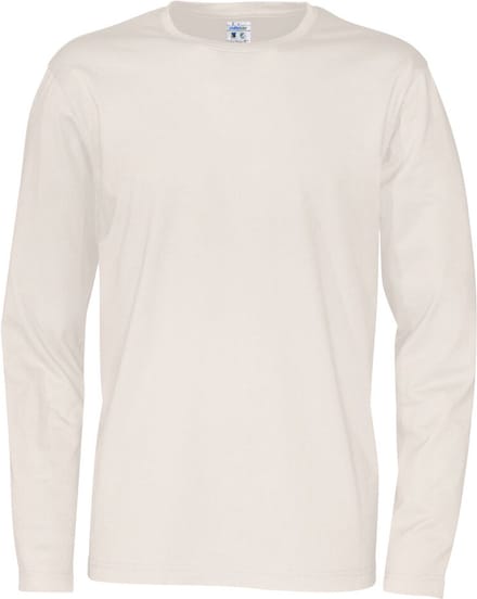 Cottover T-SHIRT LONG SLEEVE MAN - GOTS GECERTIFICEERD 141020 - Ecru - M