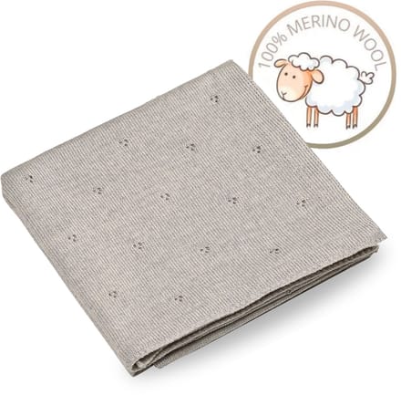Babydeken van 100% merinowol – 75×100 cm - Grijs
