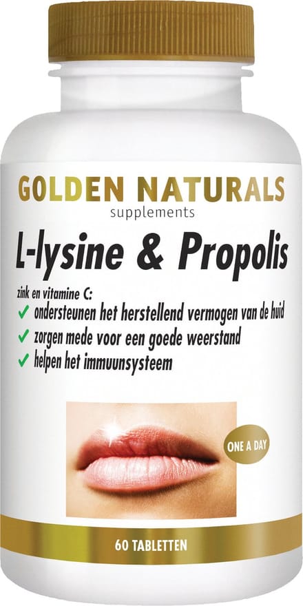 Golden Naturals L-lysine & Propolis (60 vegetarische tabletten)