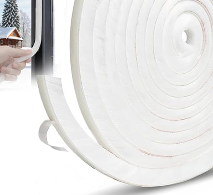 Draught Excluder voor Deuren en Ramen - 5m Zelfklevende Borstelweerstrip in Wit
