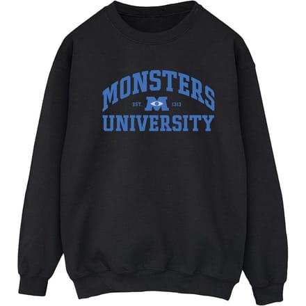 Disney Dames/Dames Monsters University Logo Sweatshirt (Zwart)
