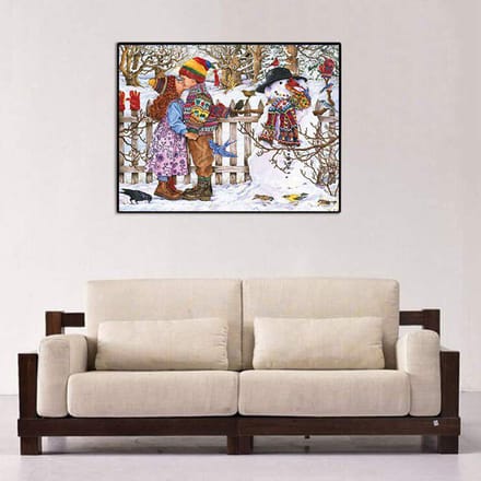 Peinture Diamant Baiser Romantique Premier Baiser Broderie Diamant Complet Foret Rond Strass 20X30CM gray