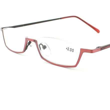 Petites lunettes de lecture à demi-monture pour femmes, charnières à ressort, monture de Prescription, en alliage Oculos 3.5