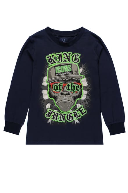 King of the Jungle Longsleeve | NAVY - NAVY / 4