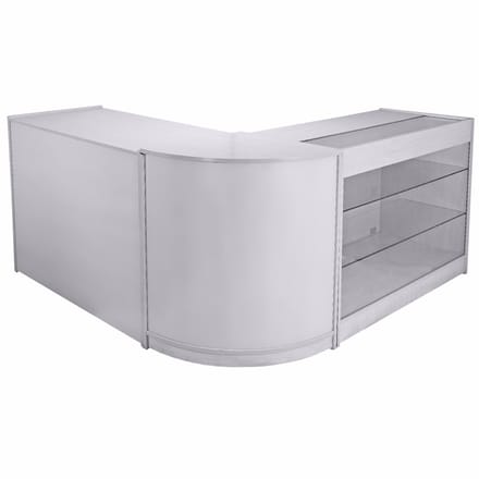 Mars toonbank a1200 - glanzend wit - 90x120x60cm - met schap